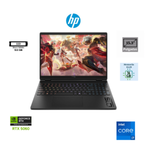 LAPTOP GAMING HP HYPERX OMEN 15-GA0001LA 15.3" 2K 165HZ INTEL CORE I7 16GB RAM DDR5 512GB SSD NVIDIA GEFORCE RTX 5060 WINDOWS 11 HOME