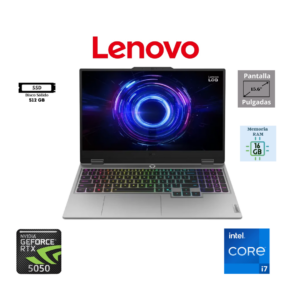 LAPTOP GAMING LENOVO LOQ 15IRX10 15.6″ FHD IPS 144HZ INTEL CORE I7-13650HX 16GB RAM DDR5 512GB SSD NVIDIA GEFORCE RTX 5050 8GB FREEDOS