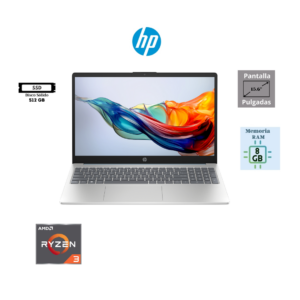 LAPTOP HP 15-FC0232LA 15.6" AMD RYZEN 3 7320U 8GB RAM DDR4 512GB SSD AMD RADEON GRAPHICS FREEDOS AZUL