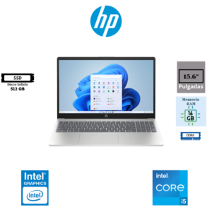 LAPTOP HP 15-FD1361LA 15.6" FHD INTEL CORE 5 120U 16GB RAM 512GB SSD FREEDOS PLATA