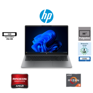 LAPTOP HP 200 G2A 16″ WUXGA IPS AMD RYZEN 3 210 8GB RAM DDR5 256GB SSD AMD RADEON 740M FREEDOS