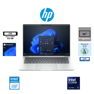 LAPTOP HP ELITEBOOK 8 G1I 14" FHD INTEL CORE ULTRA 5 235U 16GB RAM DDR5 512GB SSD WINDOWS 11 PRO