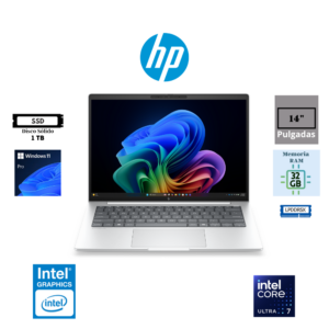 LAPTOP HP ELITEBOOK 8 NEXT GEN AIG2I 14" INTEL CORE ULTRA 7 355 32GB LPDDR5X 1TB SSD INTEL GRAPHICS WUXGA WINDOWS 11 PRO