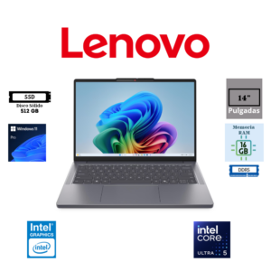 LAPTOP LENOVO IDEAPAD SLIM 3 14" WUXGA OLED INTEL CORE 5 320 8GB RAM DDR5 512GB SSD FREEDOS 83RQ005GLM