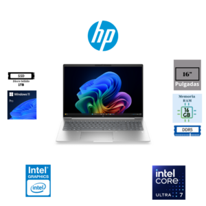 LAPTOP HP PROBOOK 4G1L 16 16″ FHD IPS INTEL CORE ULTRA 7 255U 16GB RAM DDR5 1TB SSD WINDOWS 11 PRO