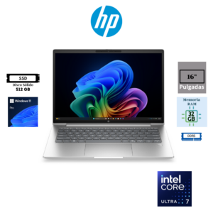 LAPTOP HP PROBOOK 4 G2I NEXT GEN AI 16" INTEL CORE ULTRA 7 355 32GB DDR5 512GB SSD INTEL GRAPHICS WINDOWS 11 PRO
