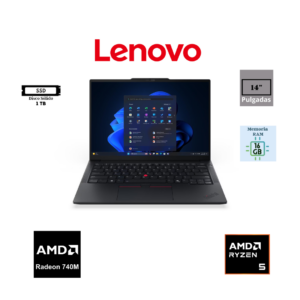 LAPTOP LENOVO THINKPAD E14 GEN 7 14" WUXGA AMD RYZEN 5 220 16GB RAM DDR5 1TB SSD AMD RADEON 740M GRAPHICS WINDOWS 11 PRO