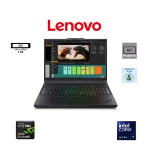 LAPTOP LENOVO THINKPAD P16 GEN 3 16" WUXGA INTEL CORE ULTRA 7 255HX 32GB RAM DDR5 1TB SSD NVIDIA RTX PRO 4000 BLACKWELL 16GB GDDR7 WINDOWS 11 PRO